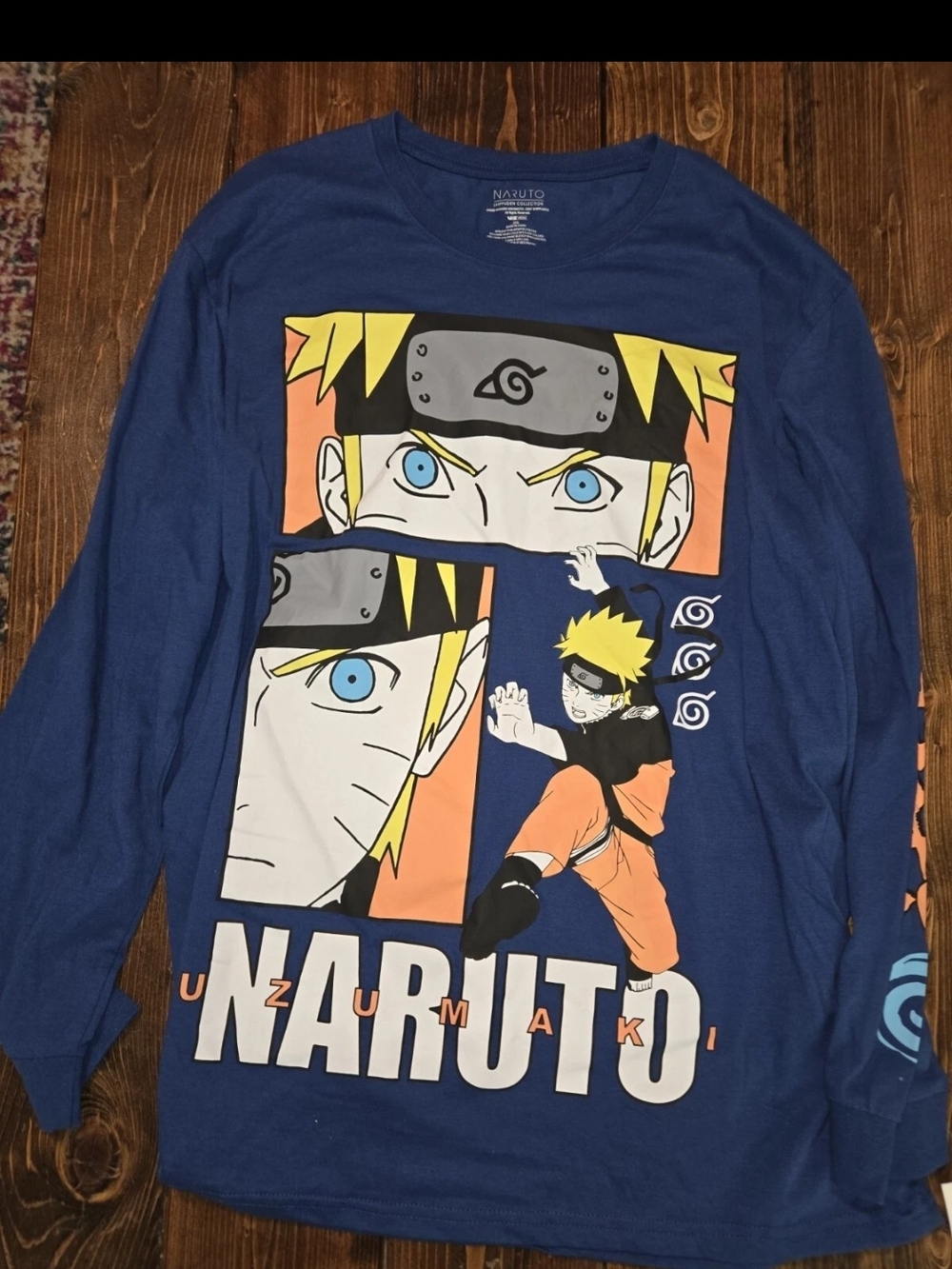 Naruto Graphic Long Sleeve Tee - Blue